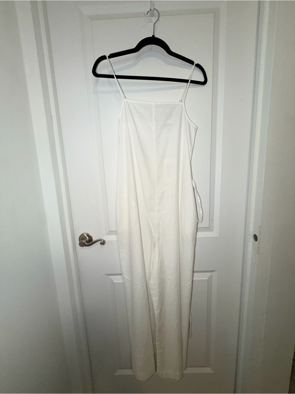 Darling White Textured Spaghetti-Strap jumpsuit - NWT